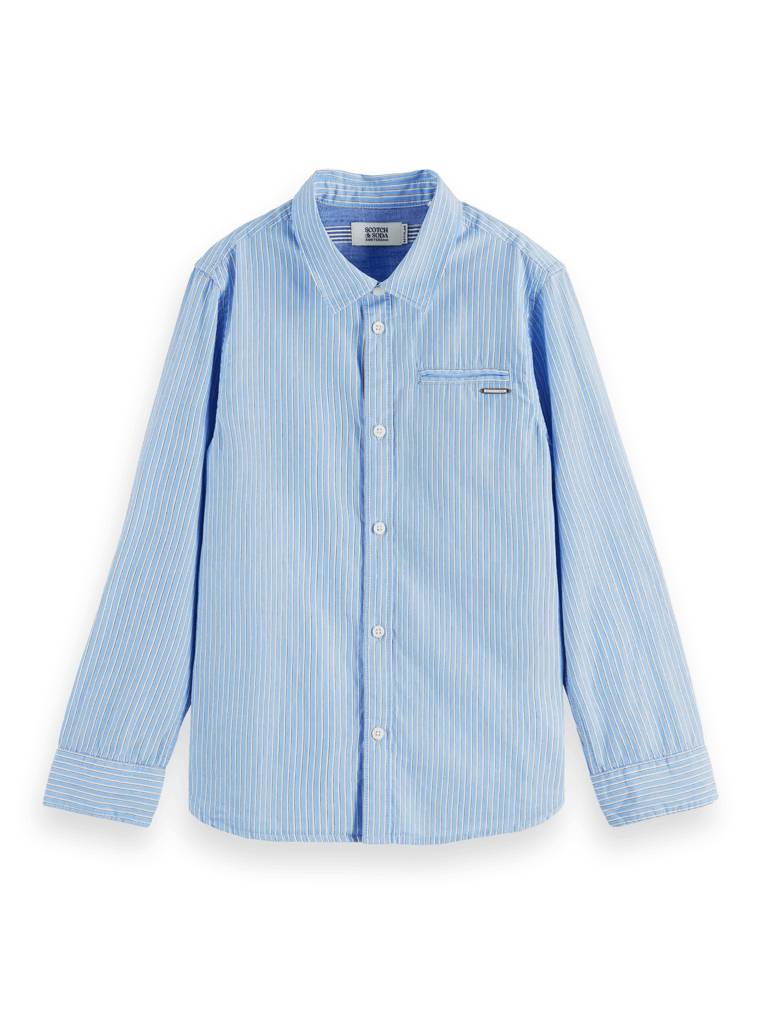 Scotch & Soda Classic striped long-sleeved shirt in Org. Cotton DTL1