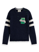 Scotch & Soda Knitted varsity sweater MDL-CRP