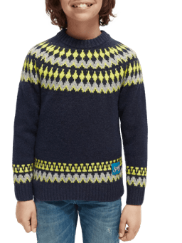 Scotch & Soda Intarsia knitted crewneck sweater NHD-CRP