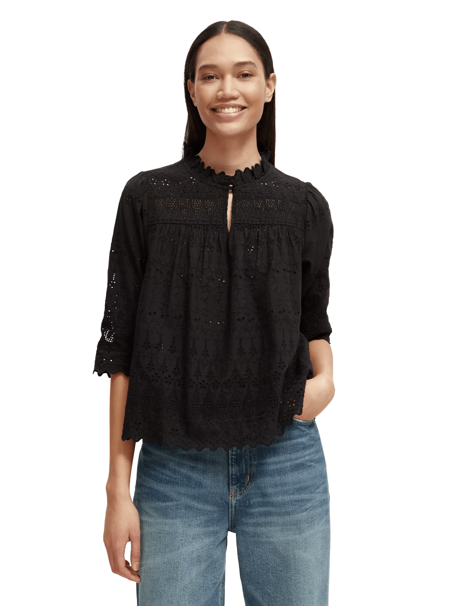 Scotch & Soda Broderie anglaise blouse MDL-CRP