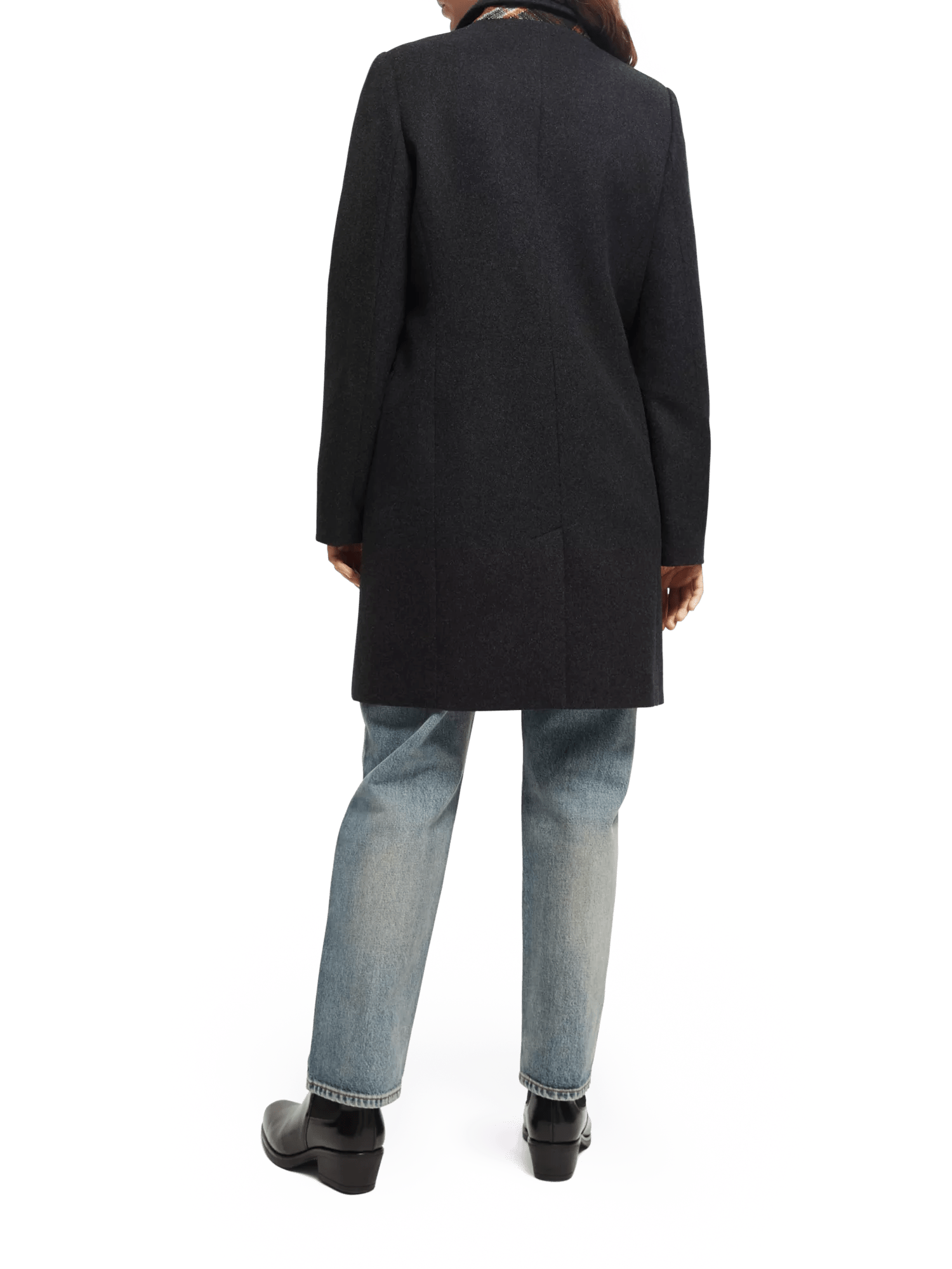 Scotch & Soda Tailored single-breasted wool-blended coat NHD-BCK