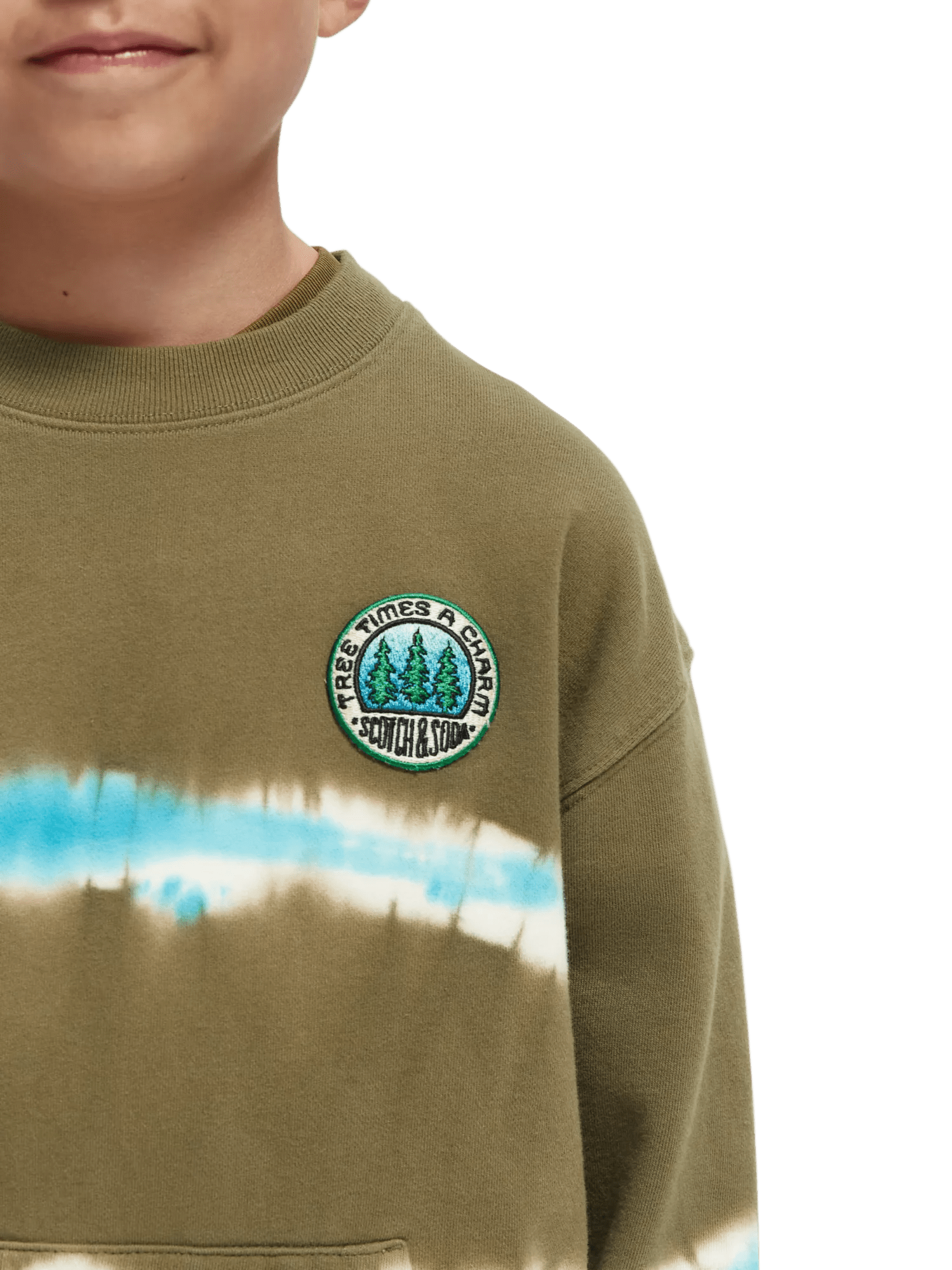 Scotch & Soda Sweatshirt aus Baumwolle mit Rundhalsausschnitt und „Tie-Dye“-Effekt NHD-DTL1
