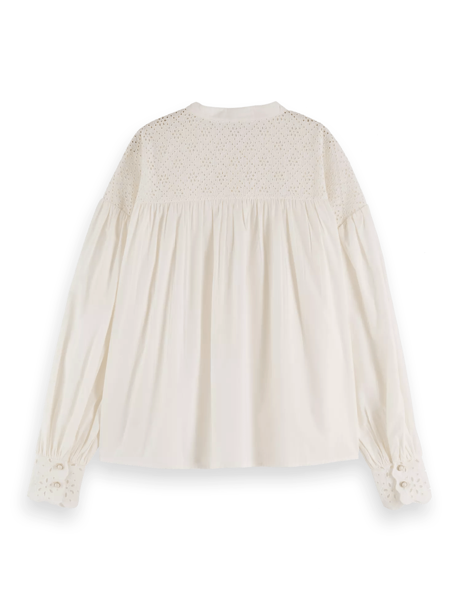Scotch & Soda Anglaise blouse met broderie BCK