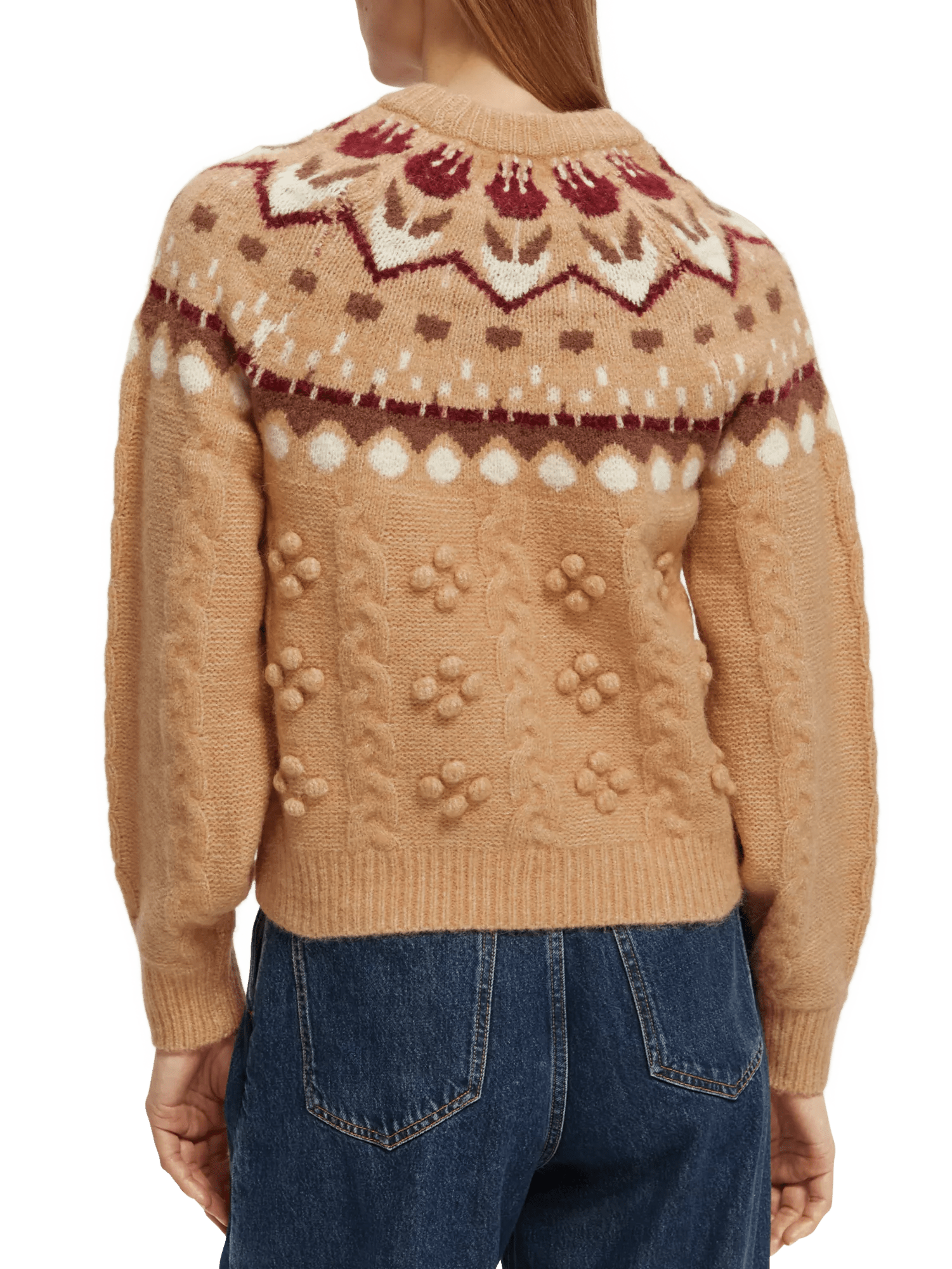 Scotch & Soda Cable knit Fair Isle sweater NHD-BCK