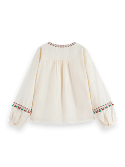 Scotch & Soda Embroidered long-sleeved blouse BCK