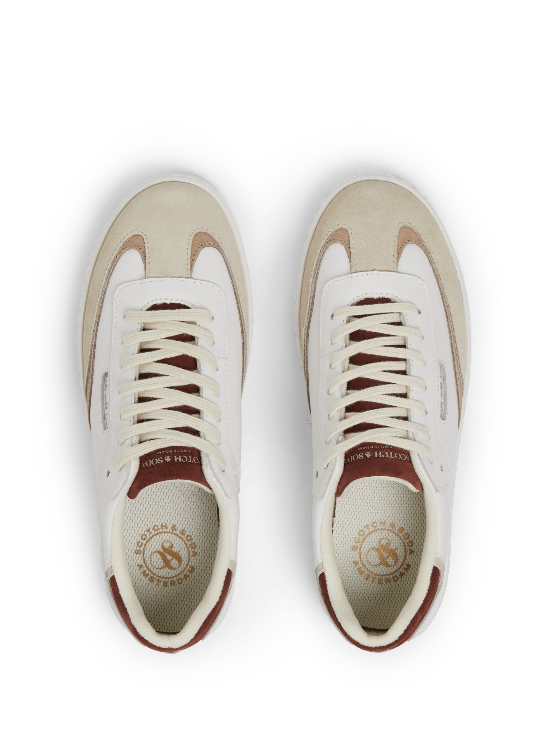 Scotch & Soda Plakka leather & suede sneaker TOP