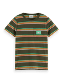 Scotch & Soda Regular fit yarn-dyed gestreept T-shirt van biologisch katoen FNT
