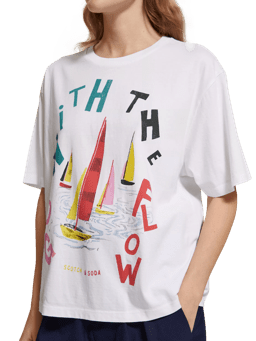 Scotch & Soda Loose fit graphic T-shirt MDL-DTL1