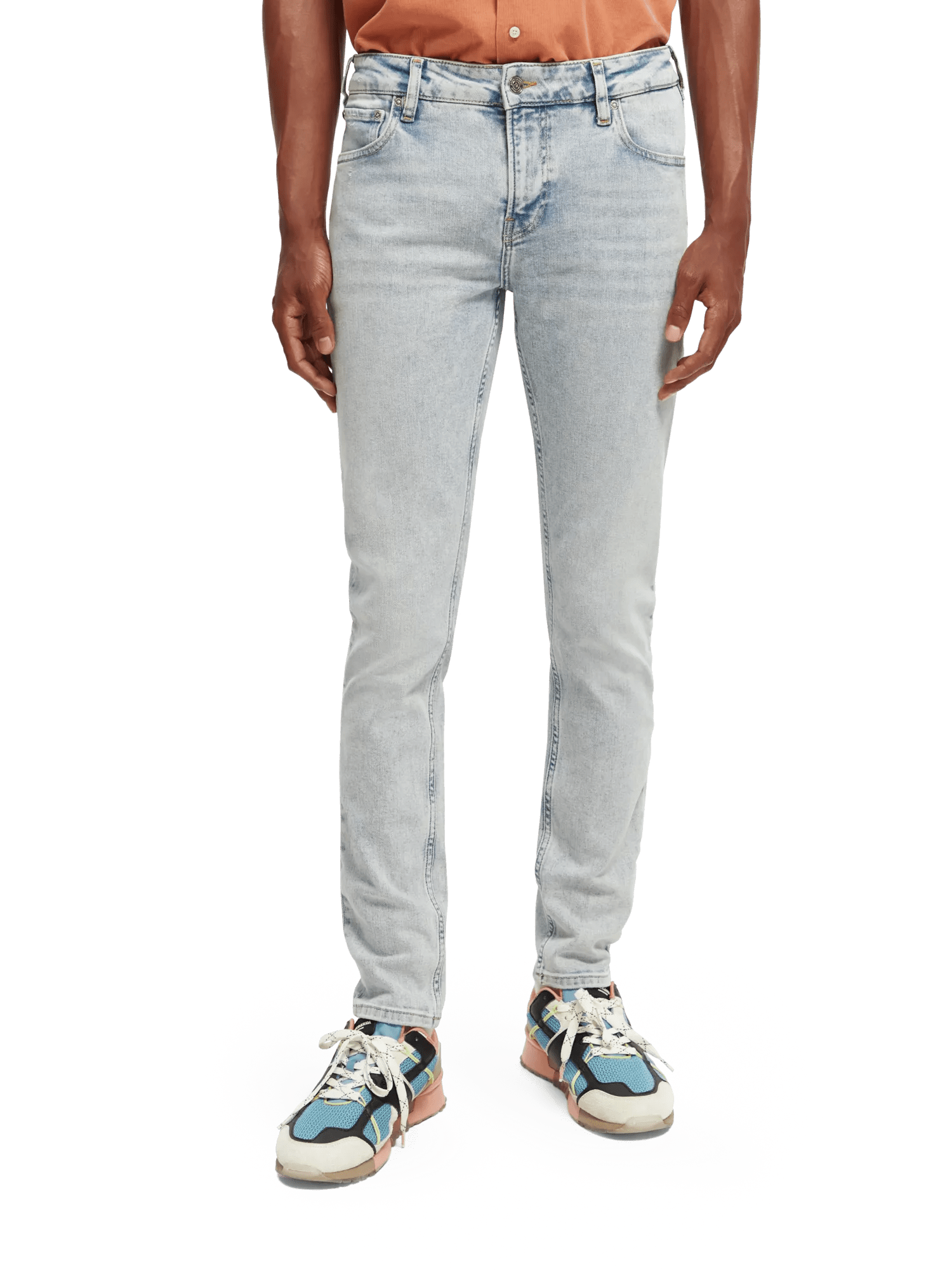 Scotch & Soda The Skim Super Slim Fit Jeans – Blue Splash NHD-CRP