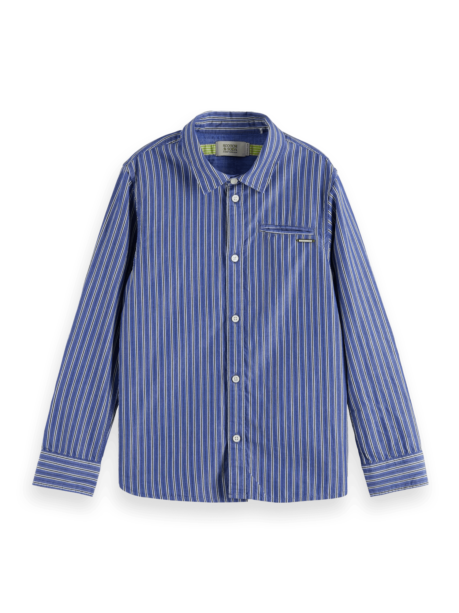 Scotch & Soda Striped organic cotton shirt with sleeve adjustment DTL1