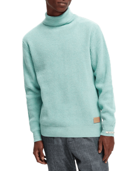 Scotch & Soda Rib knit wool turtleneck sweater NHD-CRP