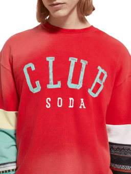 Scotch & Soda Geborduurd sweatshirt met relaxte pasvorm MDL-DTL1