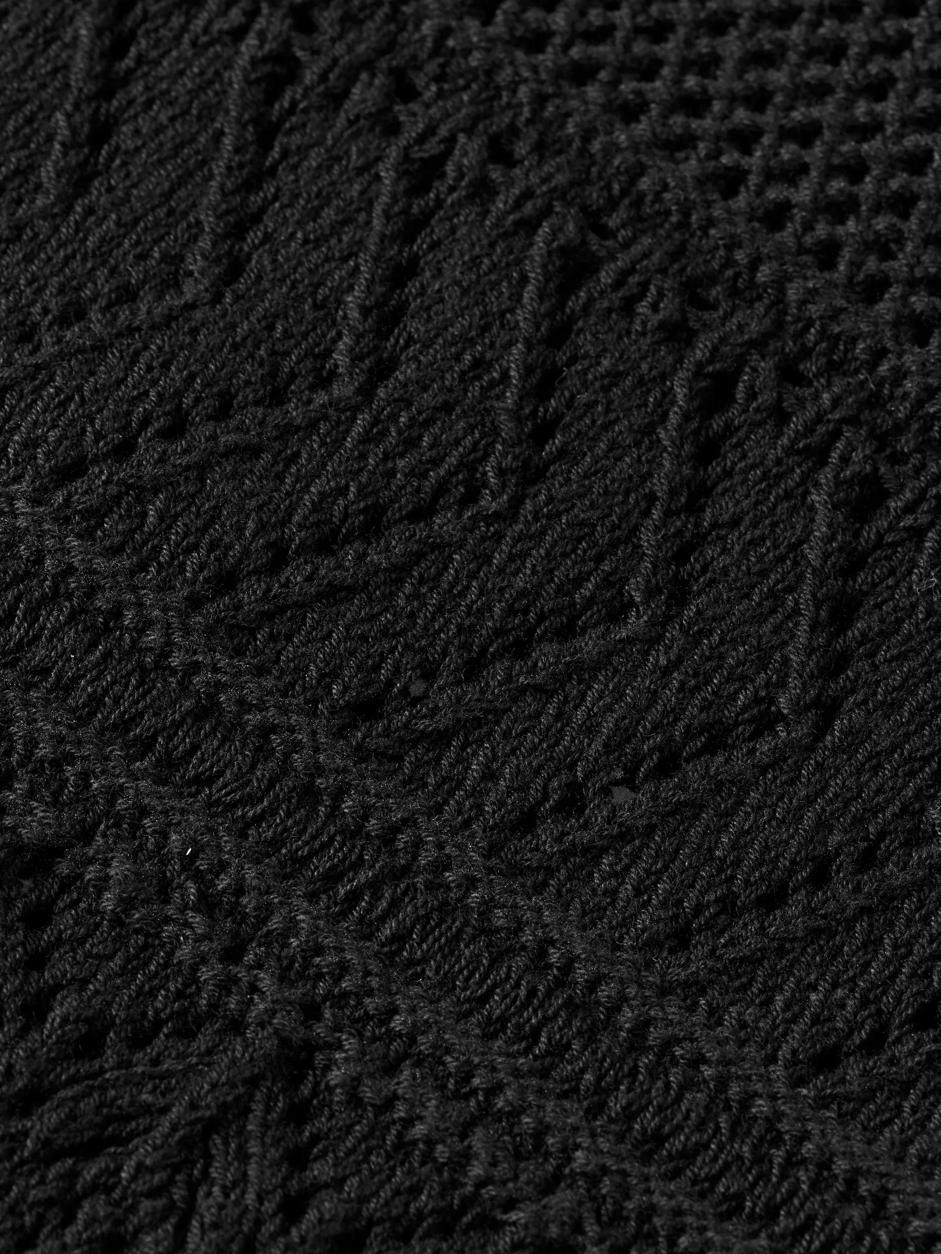 Scotch & Soda Fringed pointelle knit midi dress DTL6