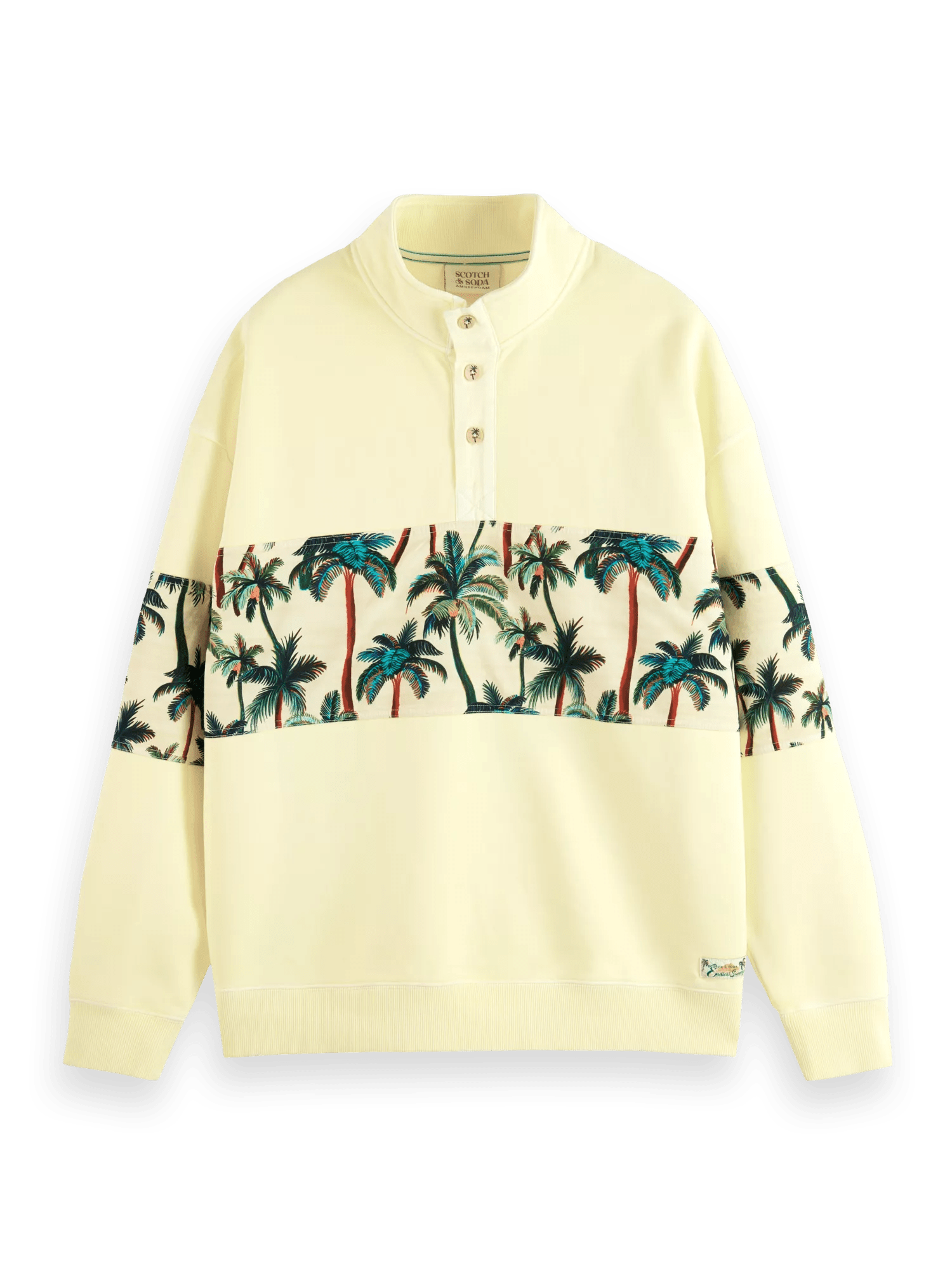 Scotch & Soda Garment dye felpa / poplin sweatshirt FNT