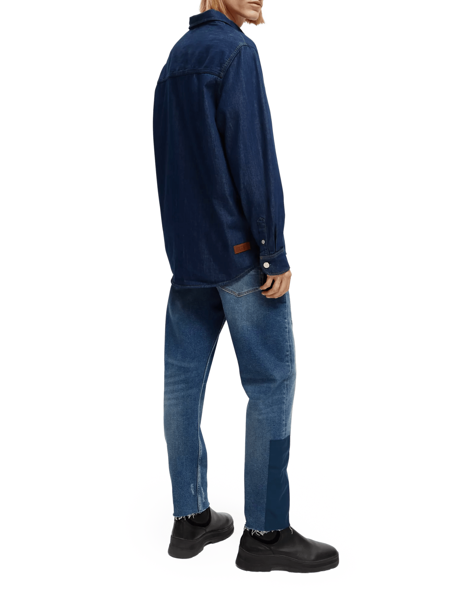 Scotch & Soda Denim overshirt with contrast panelling NHD-SDE
