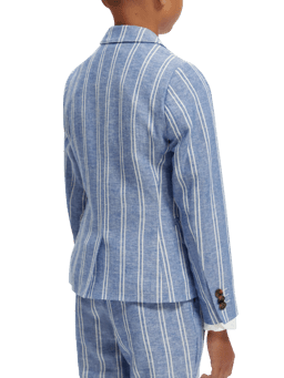 Scotch & Soda Striped cotton linen dressed blazer NHD-BCK