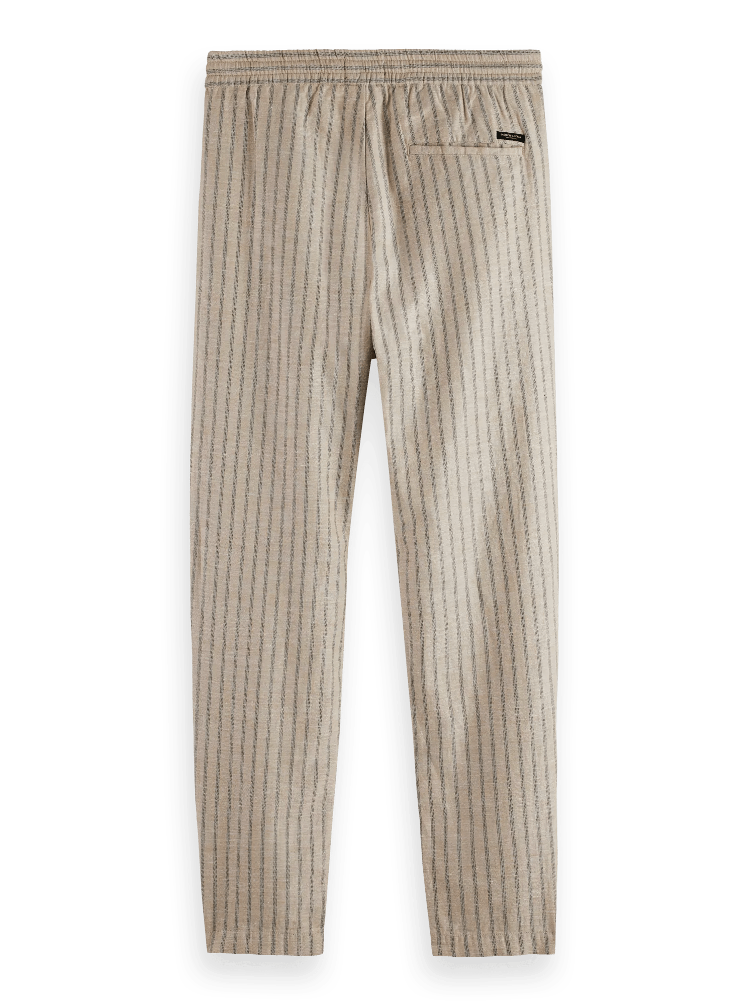 Scotch & Soda WARREN- Striped cotton linen jogger BCK