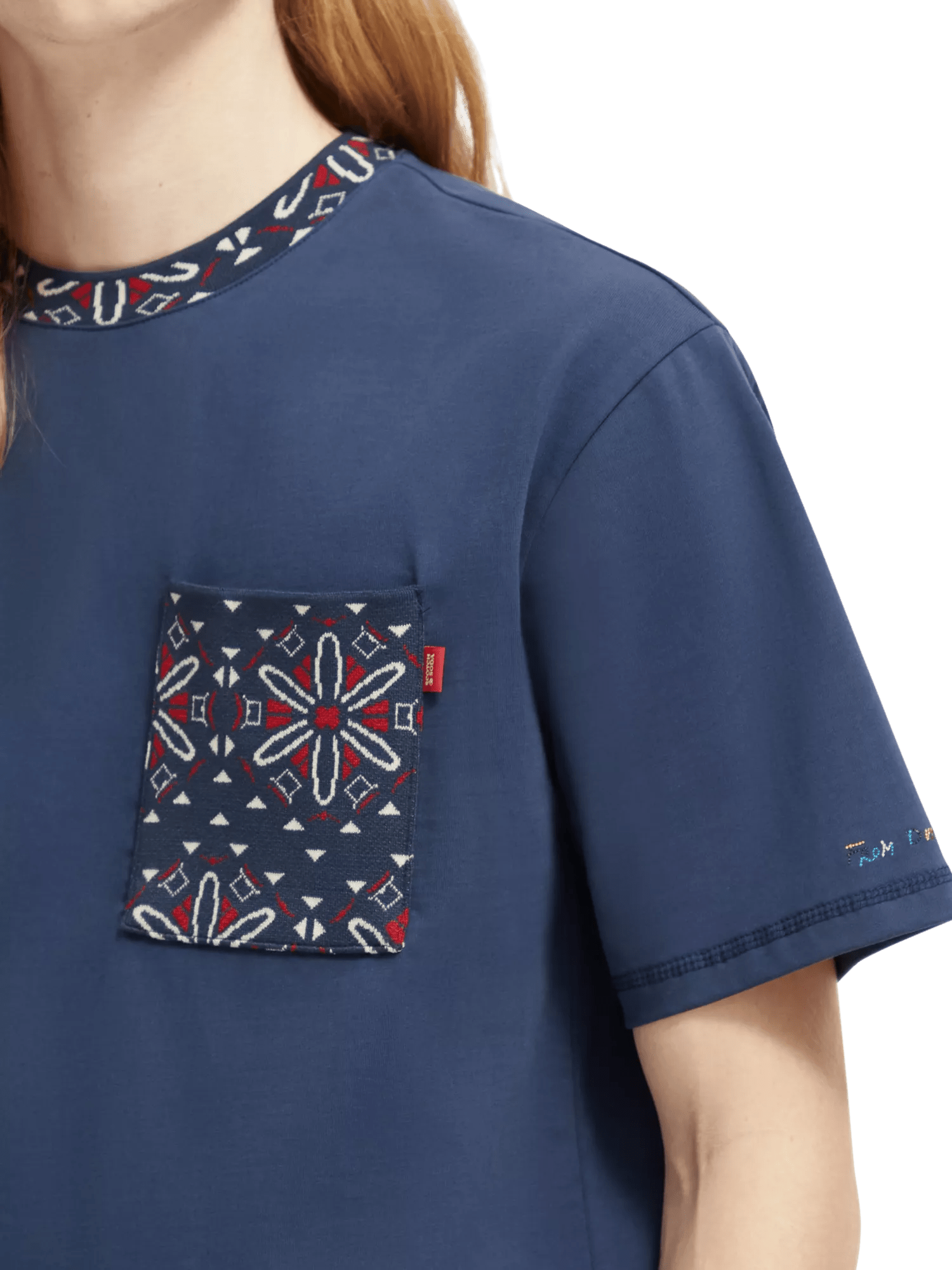 Scotch & Soda T-shirt jacquard à poches coupe décontractée MDL-DTL1