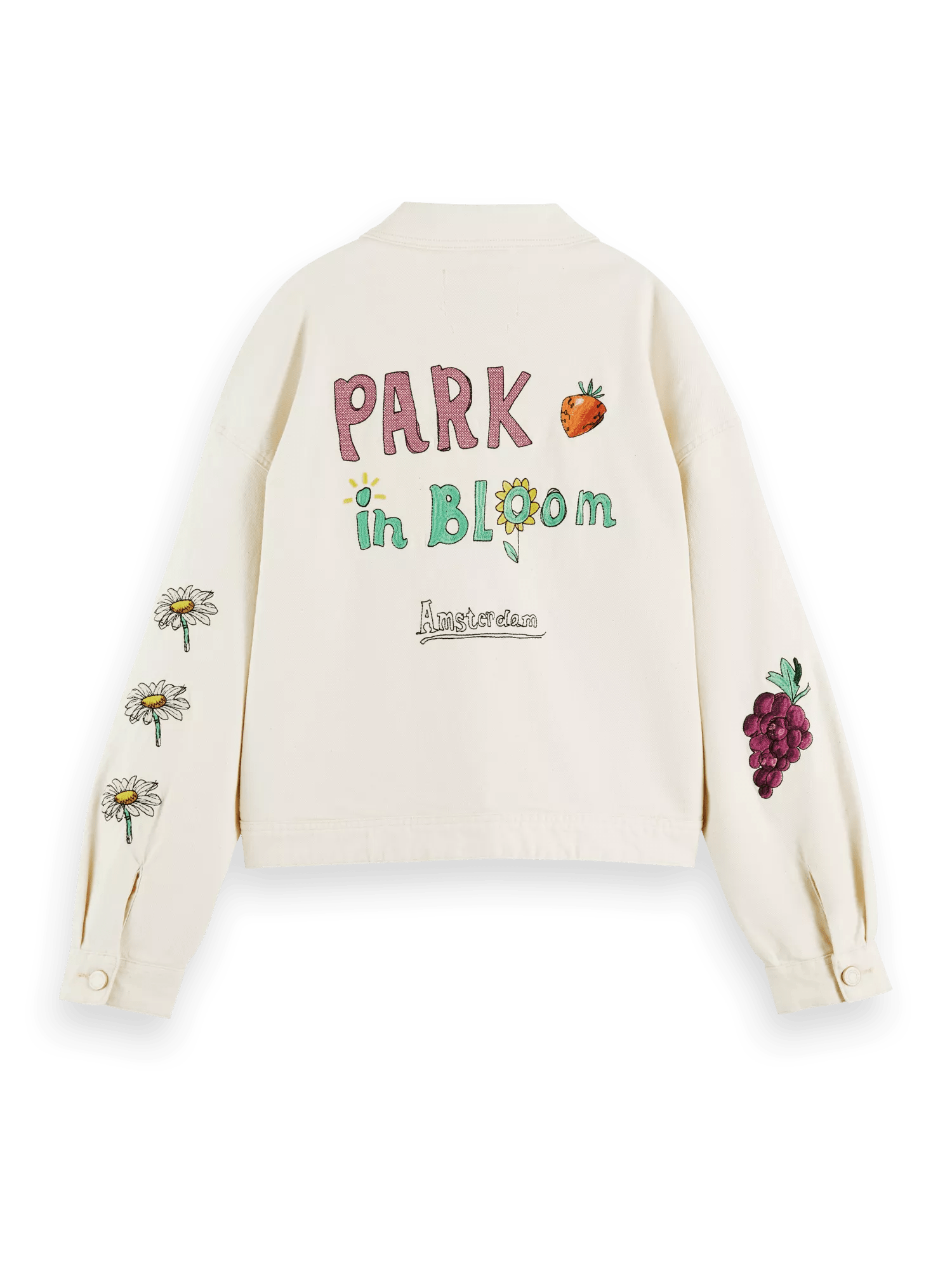 Scotch & Soda Worker jacket with placement positivity embroideries BCK