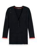 Scotch & Soda V-neck 3/4-sleeved sweater MDL-CRP