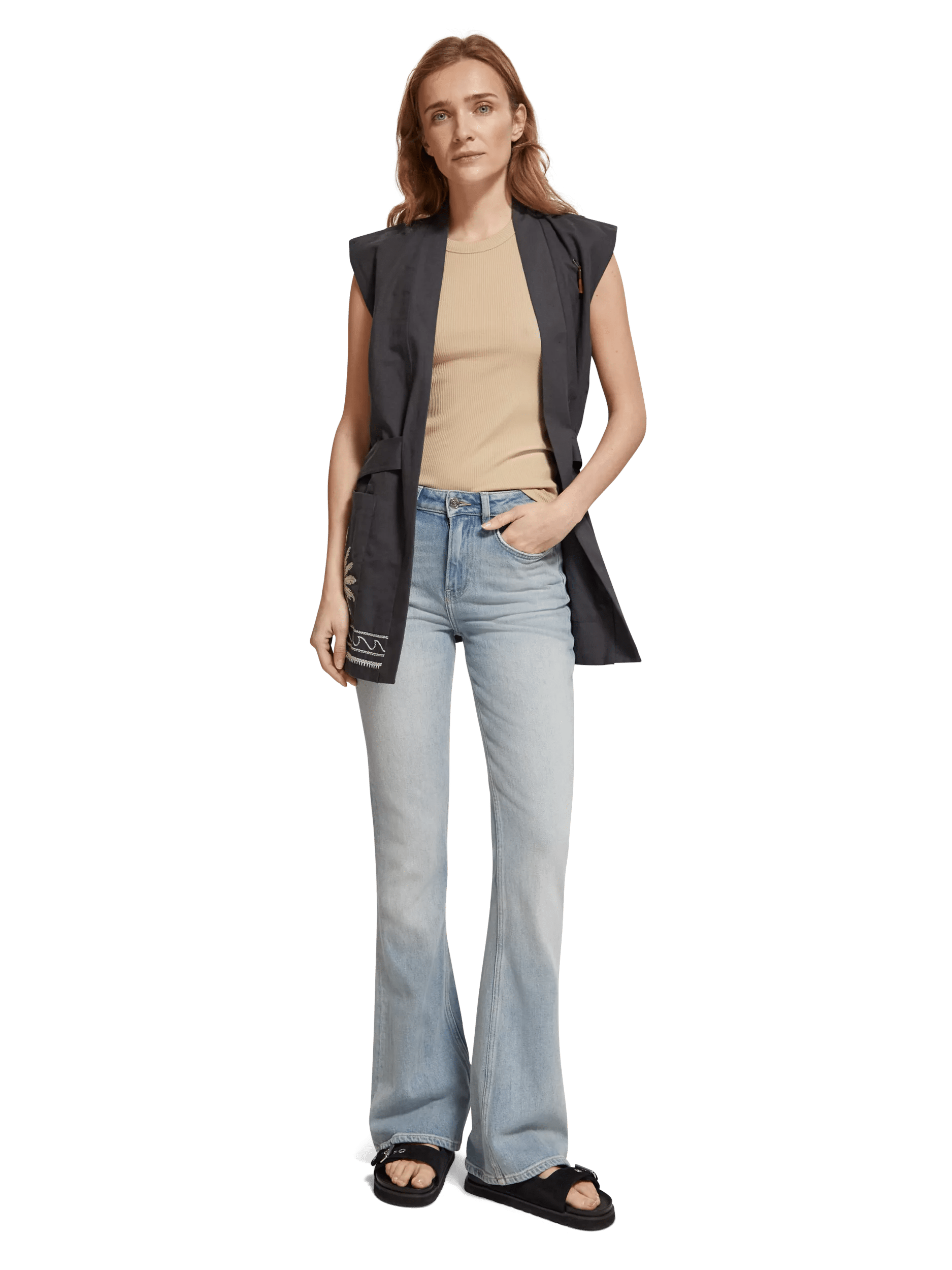 Scotch & Soda The Charm high-rise flared jeans MDL-FNT