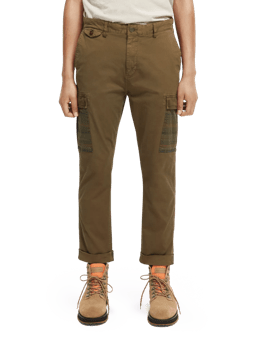 Scotch & Soda Loose tapered-fit garment-dyed cargo trousers NHD-CRP
