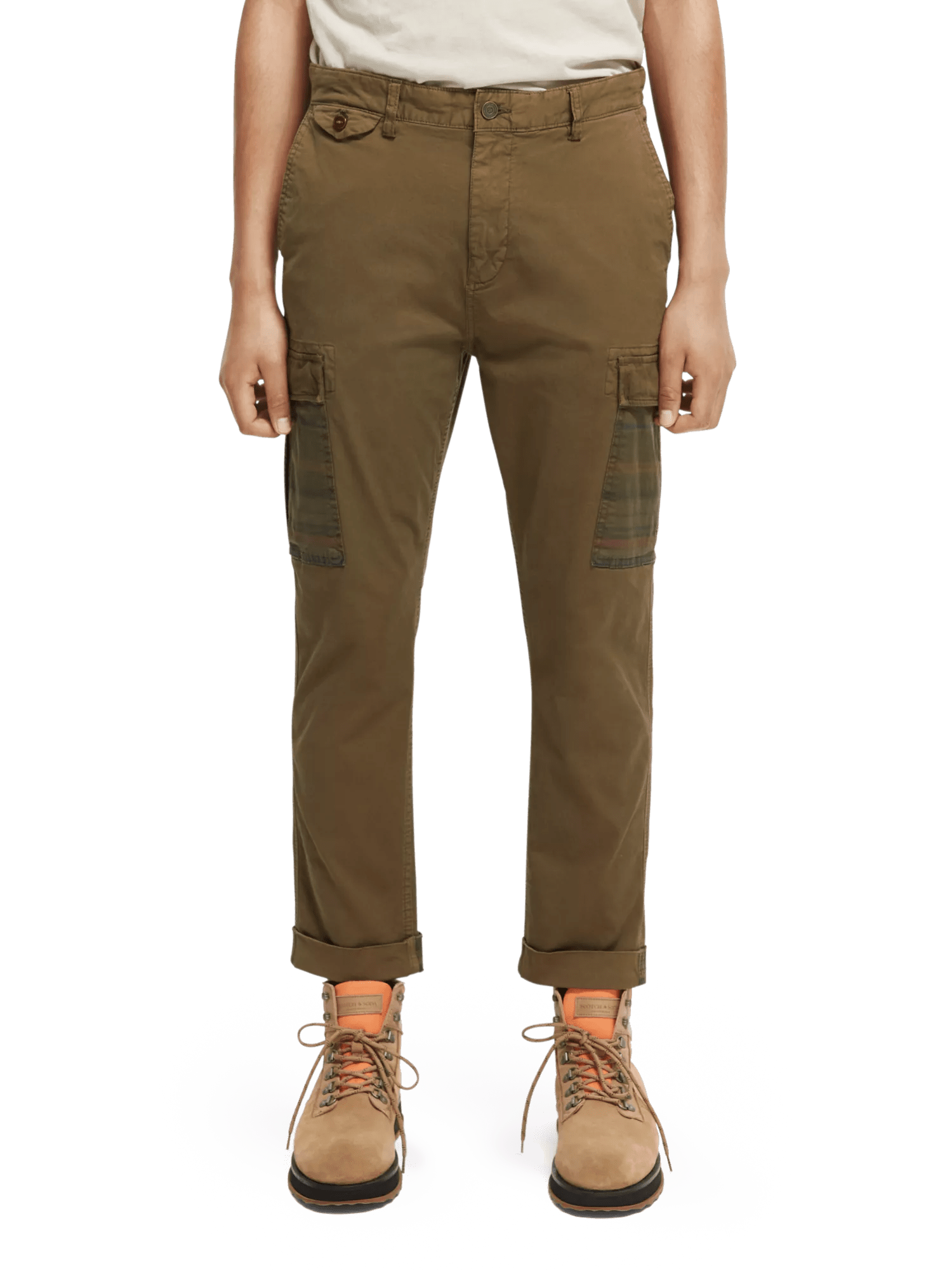 Scotch & Soda Loose tapered-fit garment-dyed cargobroek NHD-CRP