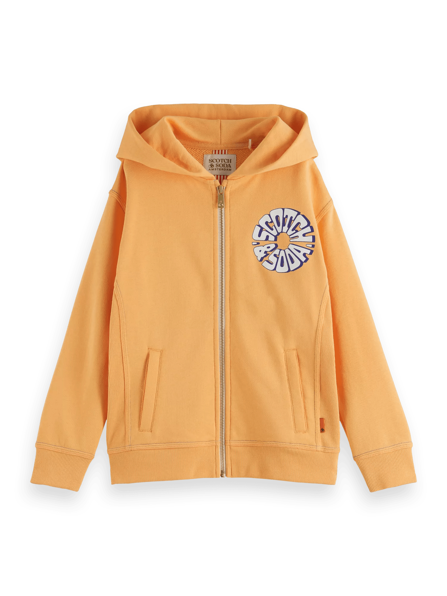 Scotch & Soda Relaxed-fit UV-artwork zip-through hoodie FNT