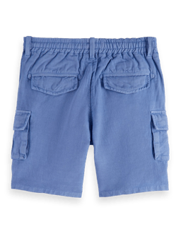 Scotch & Soda Garment-dyed Cotton Linen cargo shorts BCK