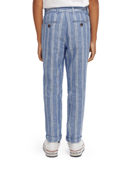 Scotch & Soda Relaxed slim-fit linen-blended trousers NHD-BCK