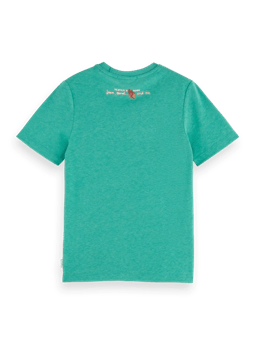 Scotch & Soda Slim-fit linen blend T-shirt BCK