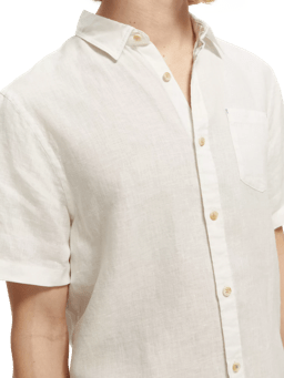 Scotch & Soda Short sleeve linen shirt NHD-DTL1