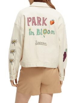 Scotch & Soda Worker jacket with placement positivity embroideries NHD-BCK