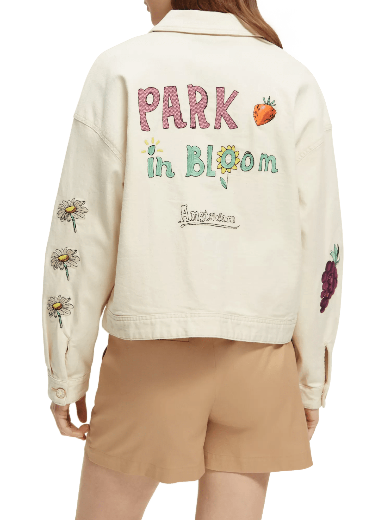 Scotch & Soda Worker jacket with placement positivity embroideries NHD-BCK