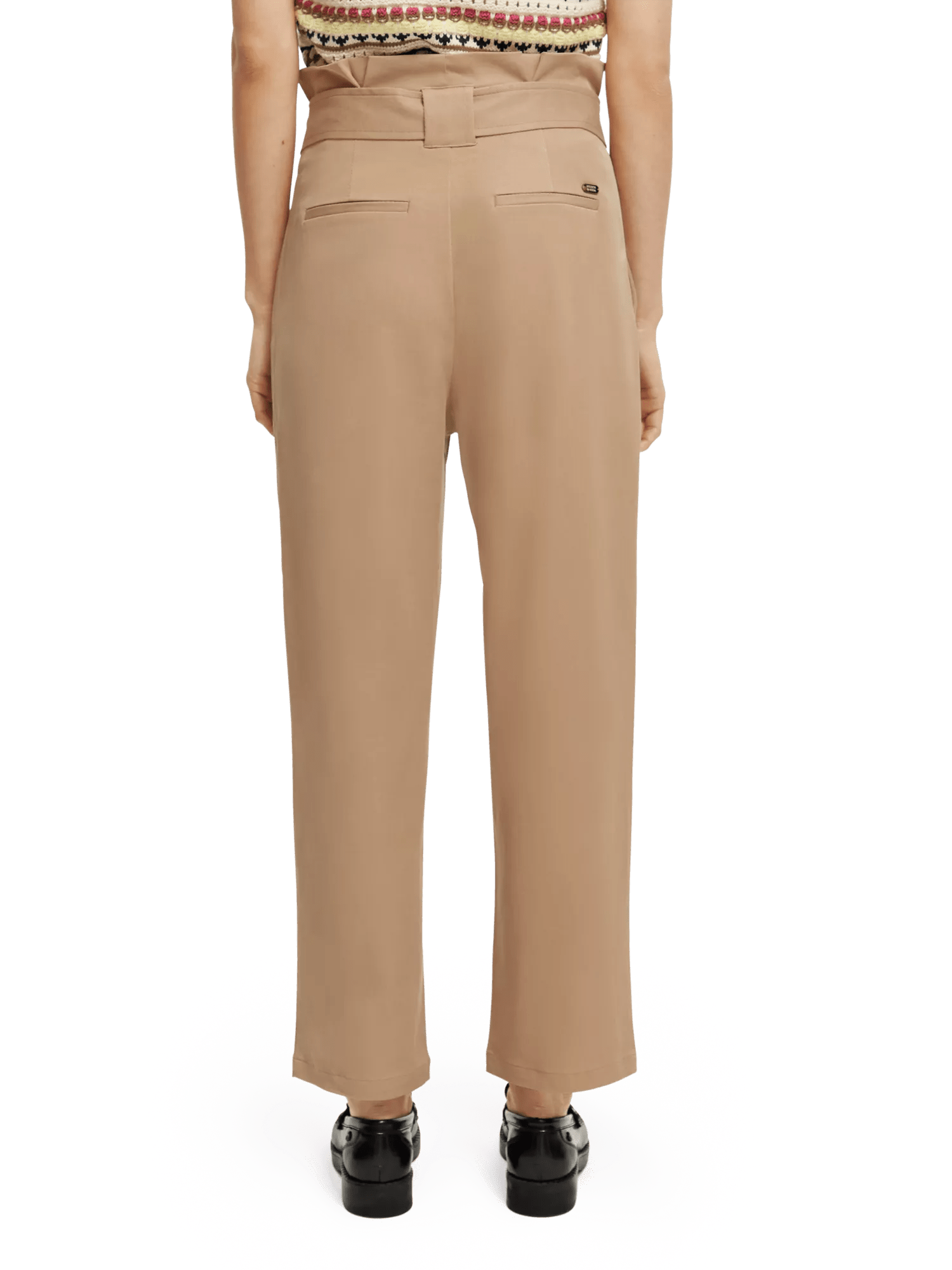 Scotch & Soda The Daisy high-rise paper bag trousers MDL-BCK