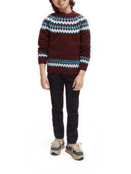 Scotch & Soda Intarsia knitted crewneck sweater NHD-FNT