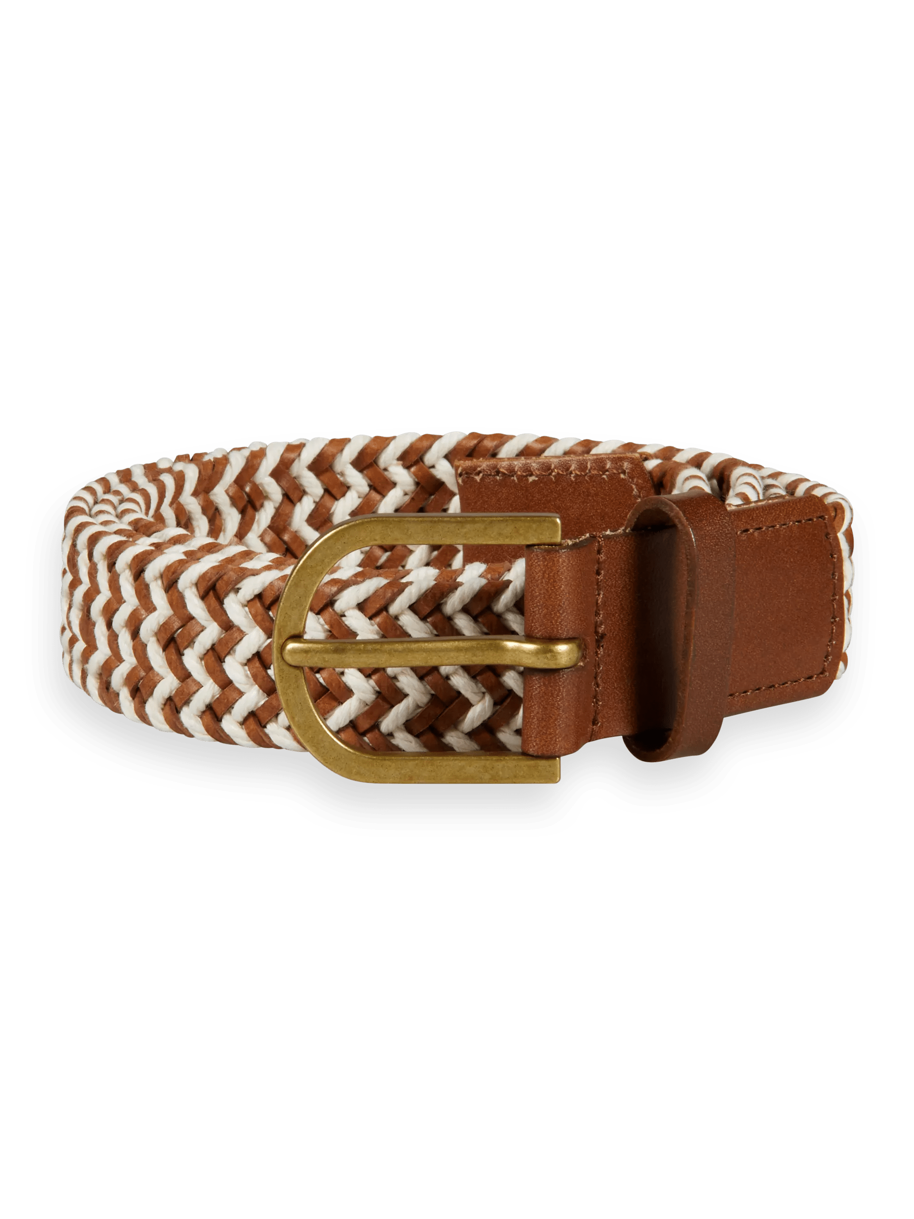 Scotch & Soda Braided leather & cord belt FNT
