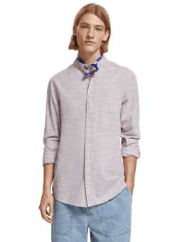 Scotch & Soda Melange buttoned shirt with sleeve adjustment MDL-CRP