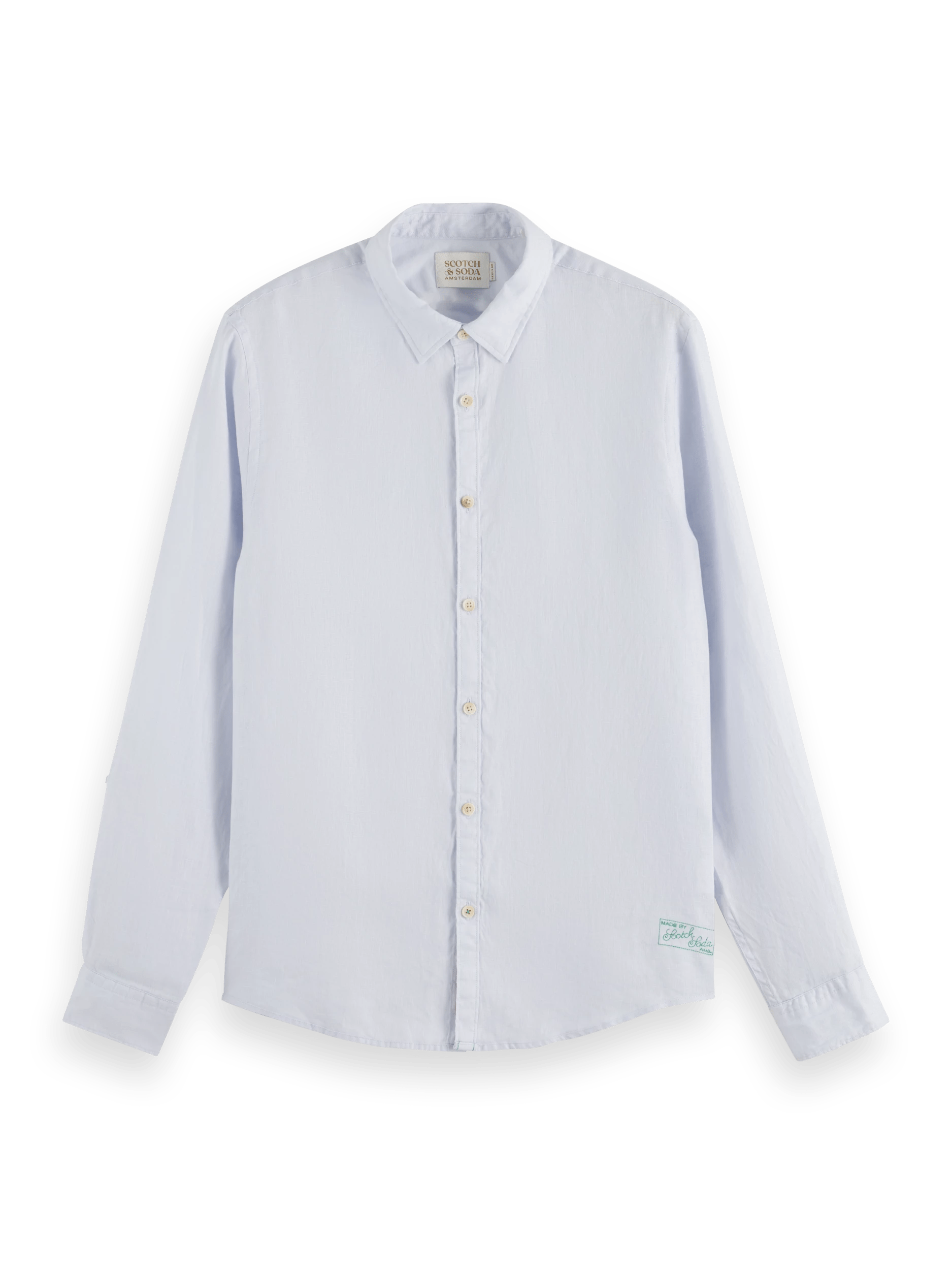 Scotch & Soda Linen shirt with sleeve adjustments DTL1