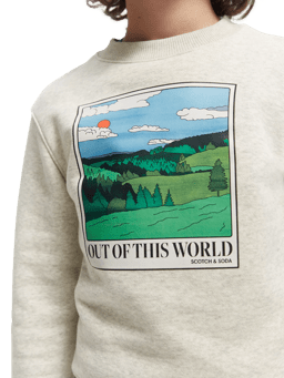 Scotch & Soda Organic cotton crewneck artwork sweatshirt NHD-DTL1