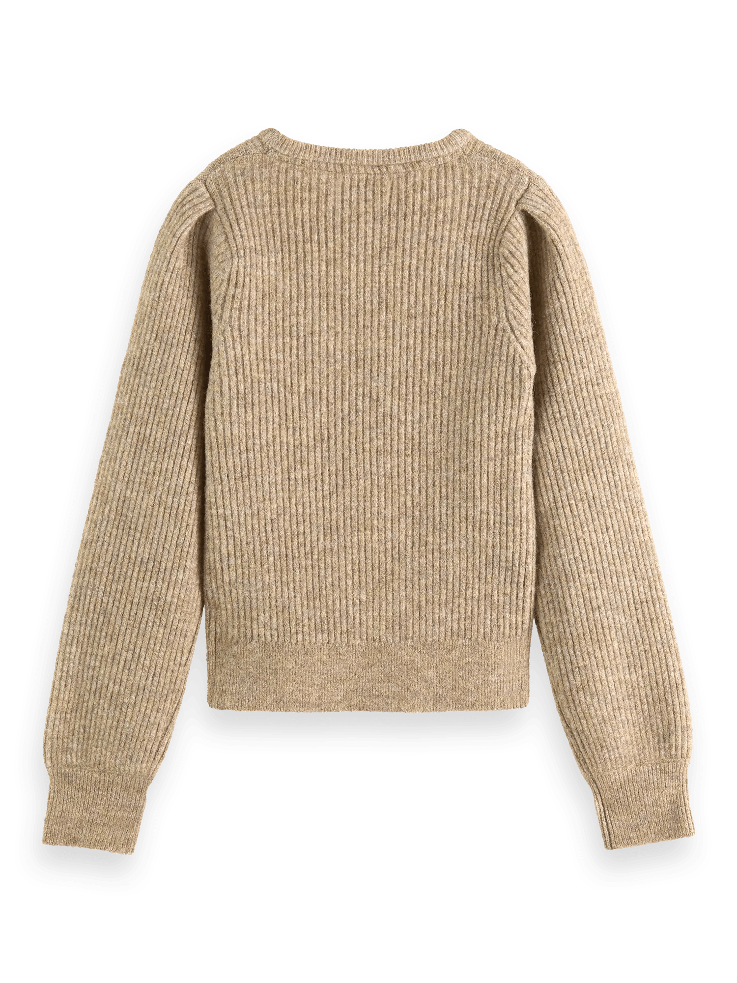 Scotch & Soda Slim fit V-neck puffed sleeve sweater BCK