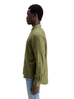Scotch & Soda Linen shirt with sleeve adjustments MDL-SDE