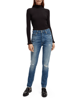 Scotch & Soda The Line Jeans im High-Rise Skinny Fit aus Bio-Baumwolle NHD-FNT