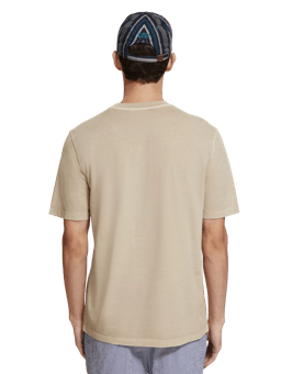 Scotch & Soda T-shirt met normale pasvorm en ronde hals MDL-BCK