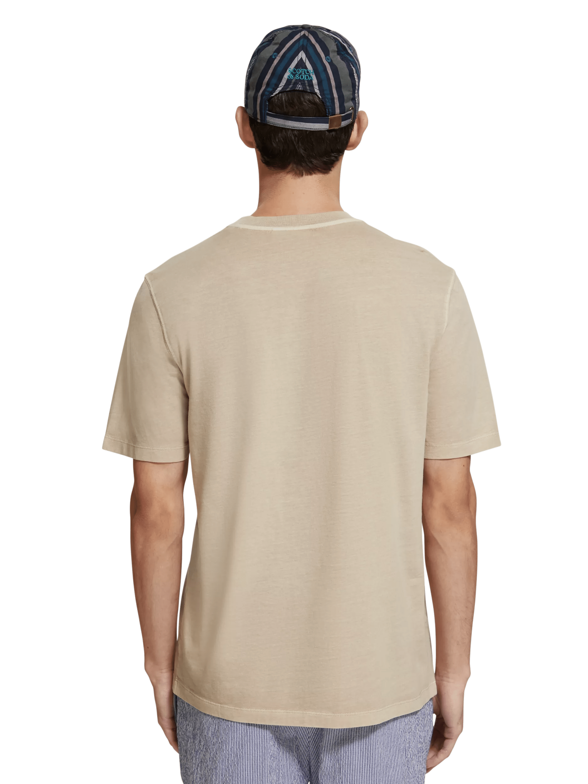 Scotch & Soda T-shirt met normale pasvorm en ronde hals MDL-BCK