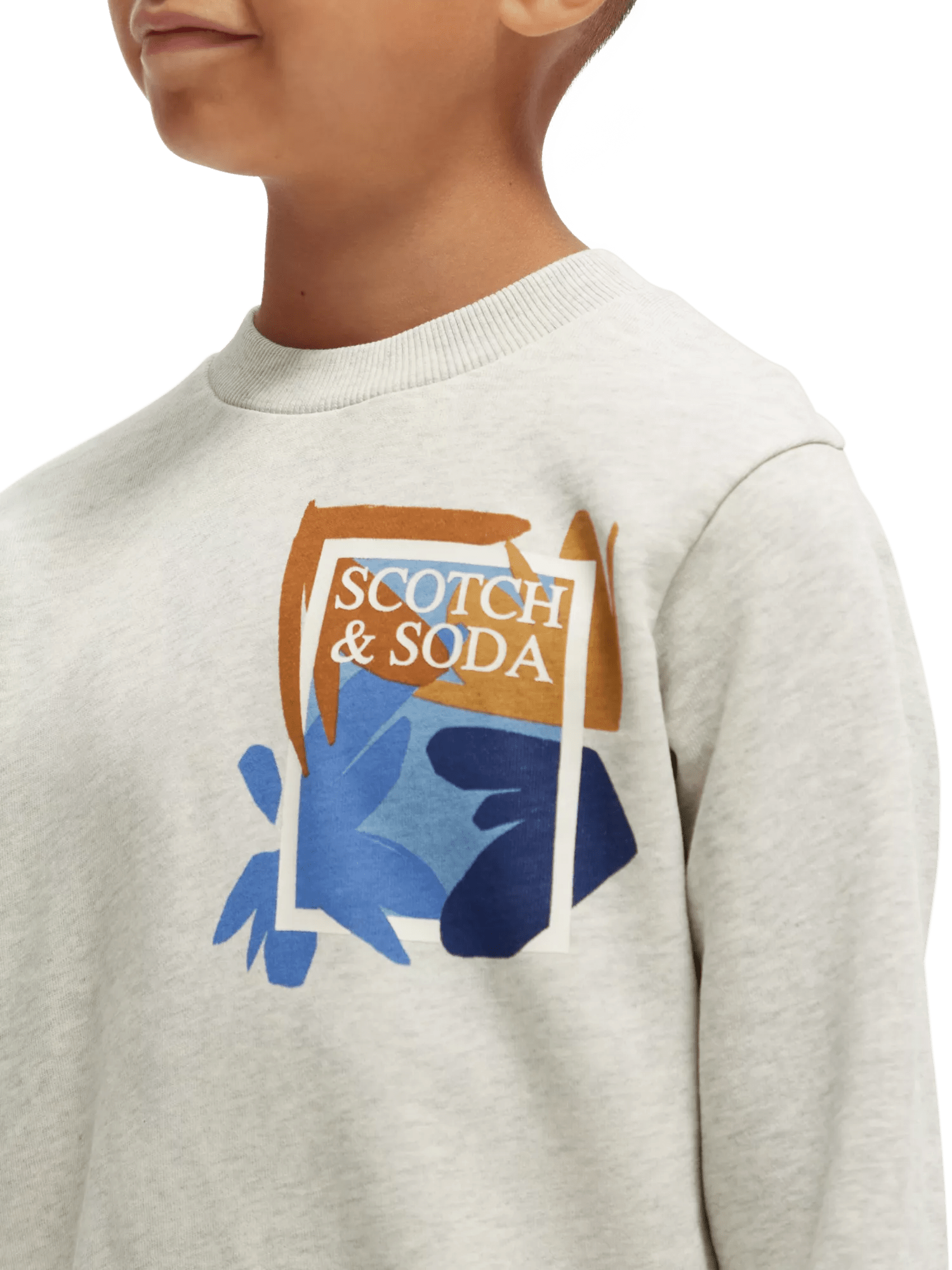 Scotch & Soda Sweater met ronde hals en artwork NHD-DTL1