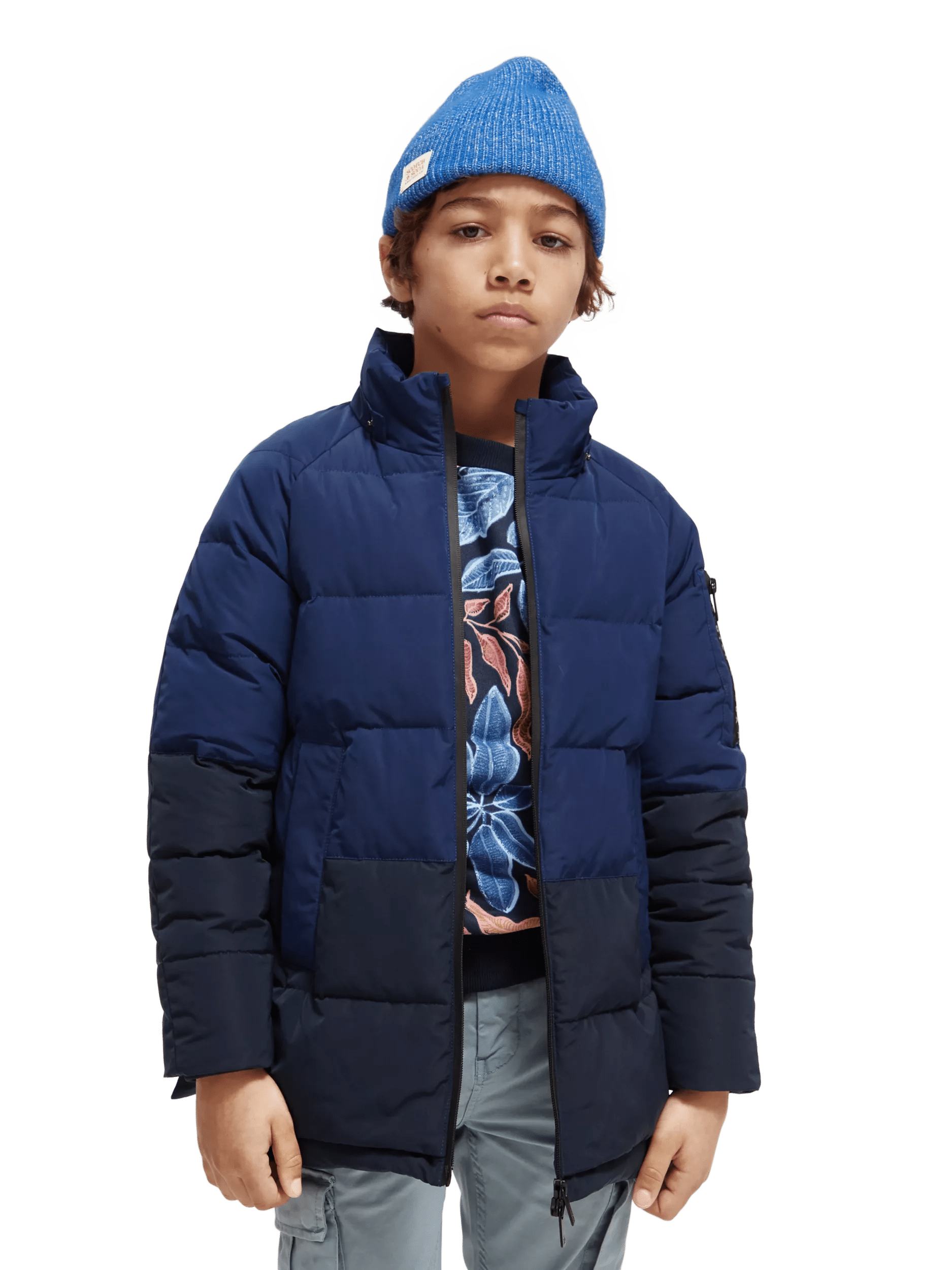 Scotch & Soda Mid-length water repellent padded jacket MDL-DTL2