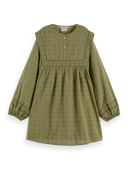 Scotch & Soda Long-sleeved broderie anglaise panel dress MDL-CRP
