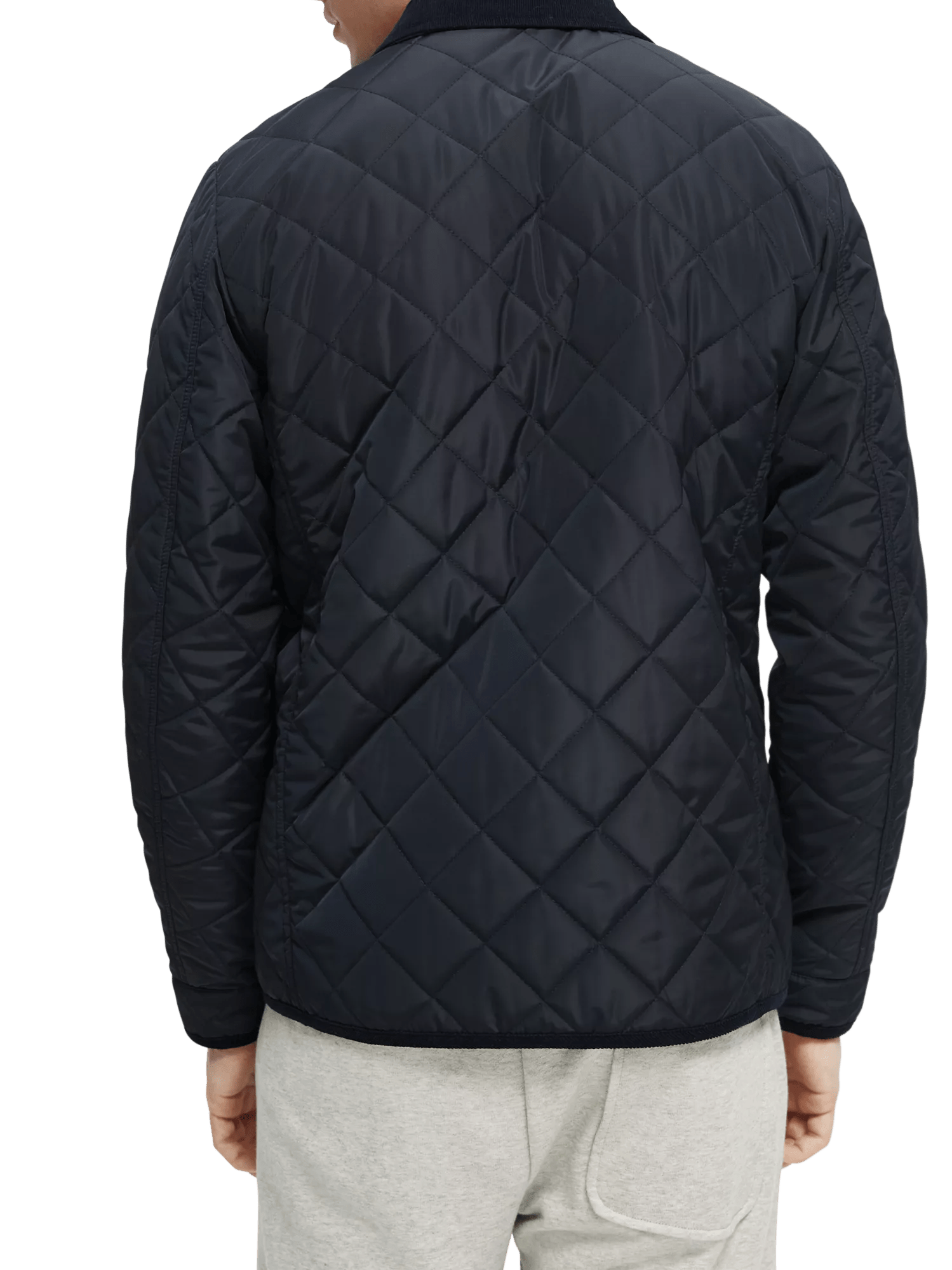 Scotch & Soda Corduroy-trimmed quilted jacket NHD-BCK