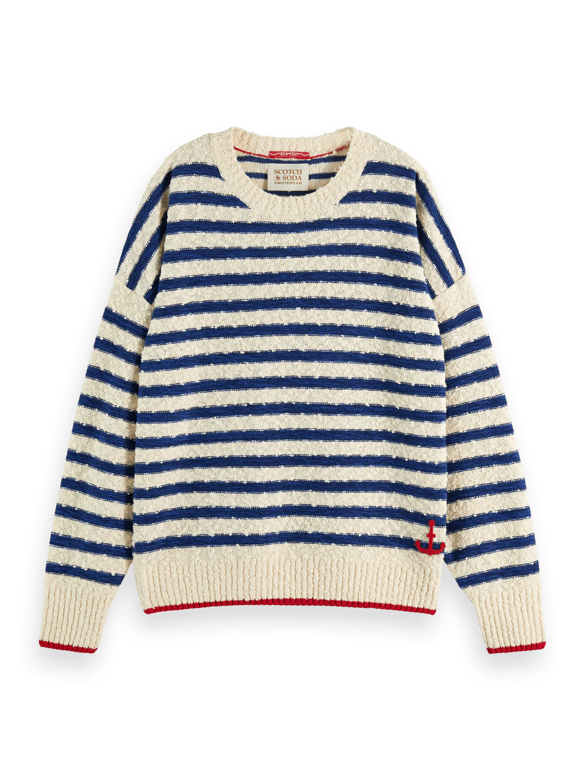 Scotch & Soda Breton striped oversized pullover sweater FNT